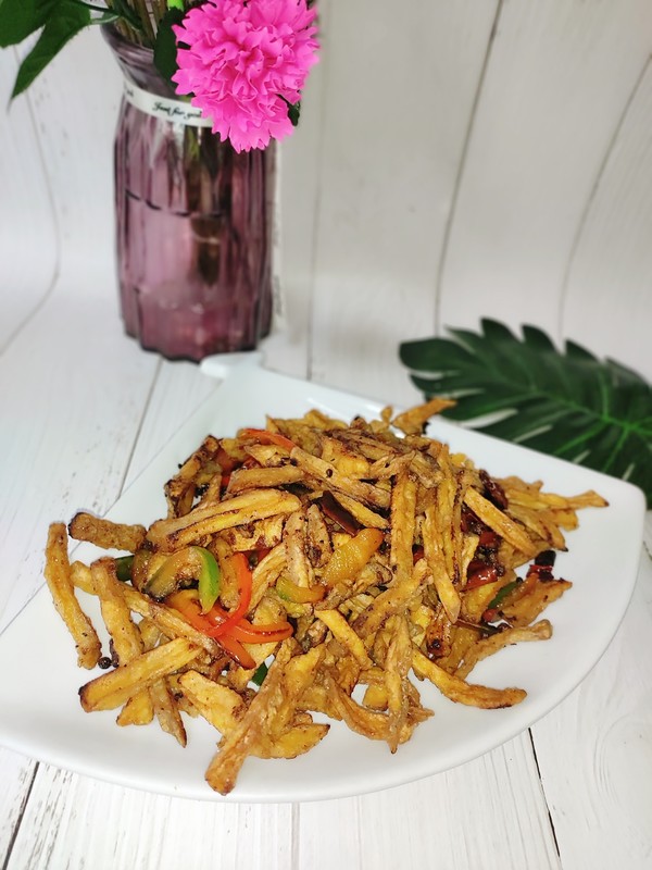 麻辣杏鮑菇的做法-麻辣味炸菜譜