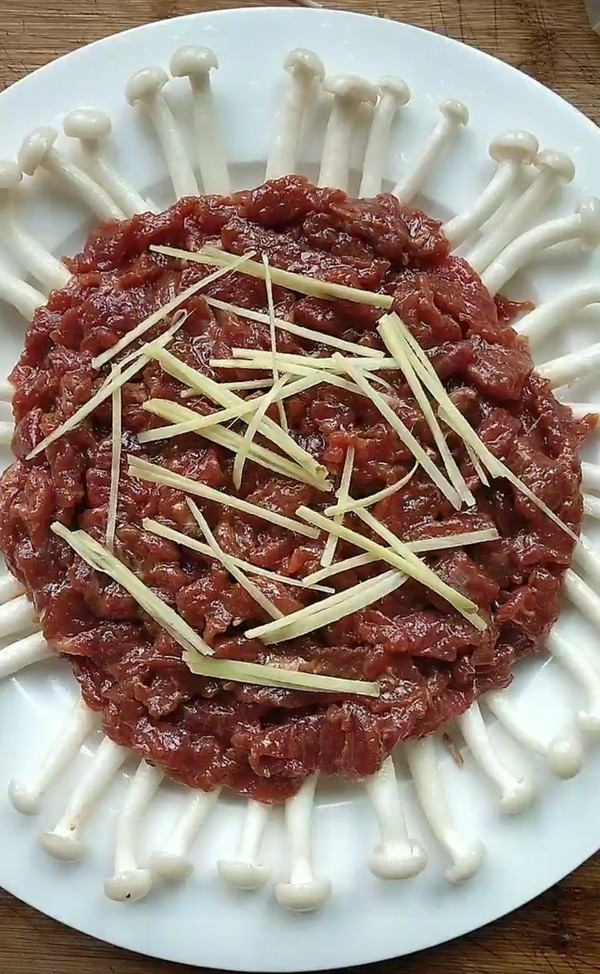 《白玉菇蒸牛肉》的做法-家常味蒸菜譜