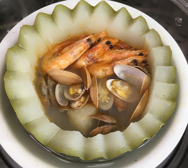粵式海鮮冬瓜盅的做法-其它口味蒸菜譜