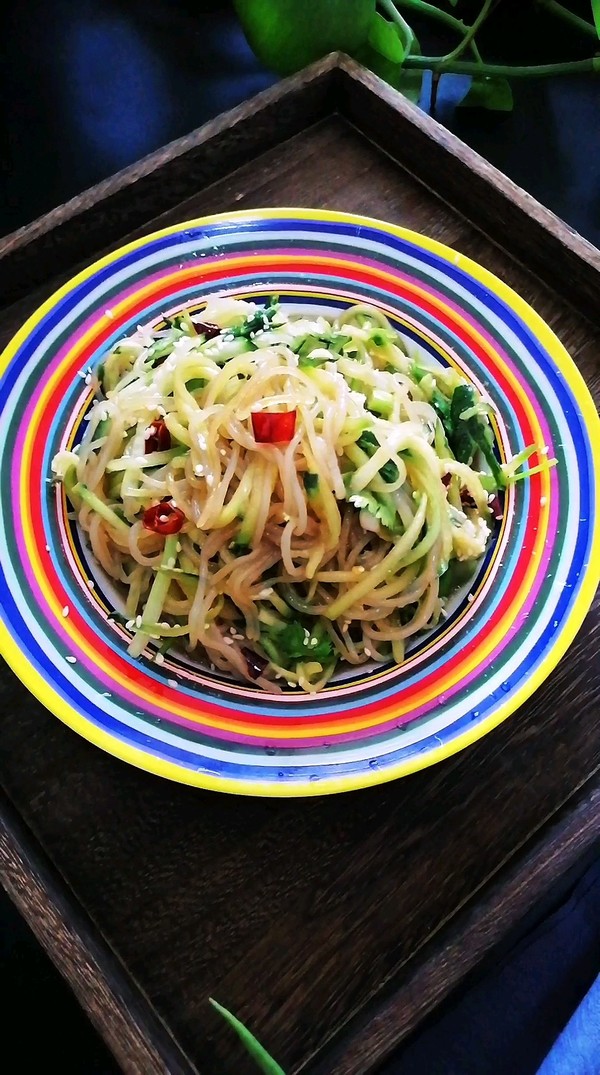 魔芋絲拌黃瓜的做法-香辣味拌菜譜