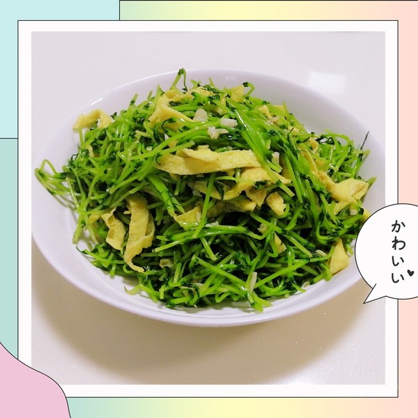 翡翠豆苗炒雞蛋的做法-家常味炒菜譜