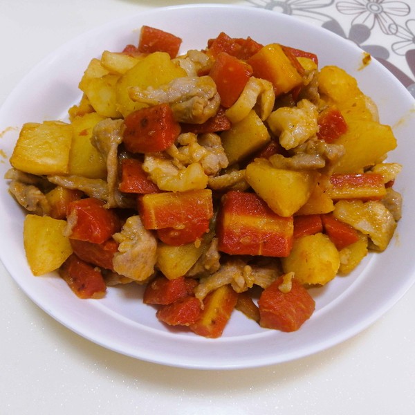 水果胡蘿卜土豆炒肉的做法-家常味炒菜譜-易網健康養生網 水果胡蘿卜土豆炒肉的做法-家常味炒菜譜