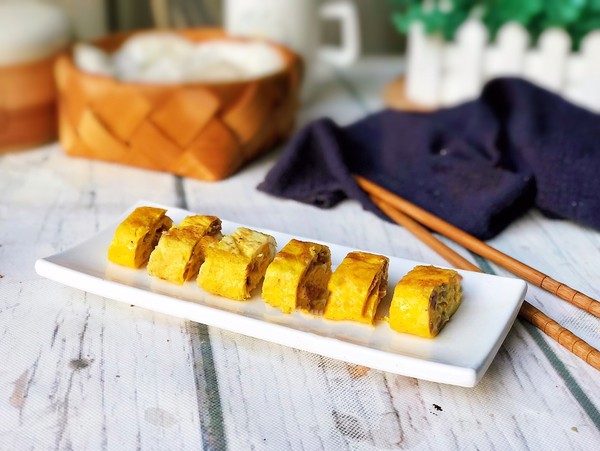 香腸雞蛋卷的做法-咸鮮味煎菜譜