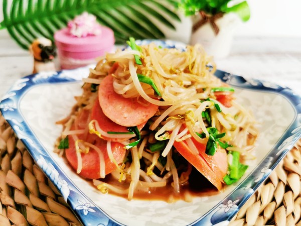豆芽炒香腸的做法-咸鮮味炒菜譜