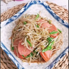 豆芽炒香腸的做法-咸鮮味炒菜譜