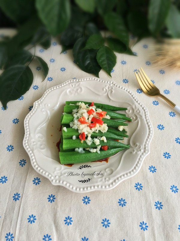 白灼秋葵的做法-家常味拌菜譜