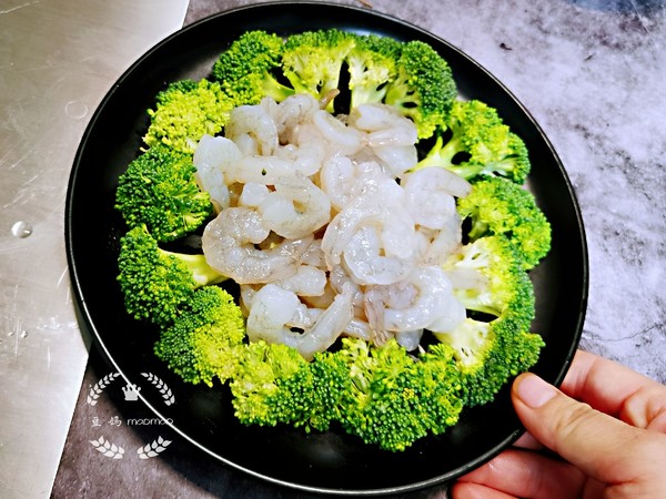 西蘭花蒸蝦仁的做法-咸鮮味蒸菜譜