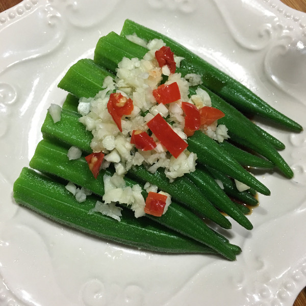 白灼秋葵的做法-家常味拌菜譜