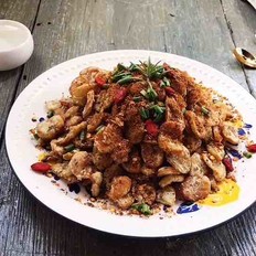 香酥蠶豆的做法-香辣味炸菜譜