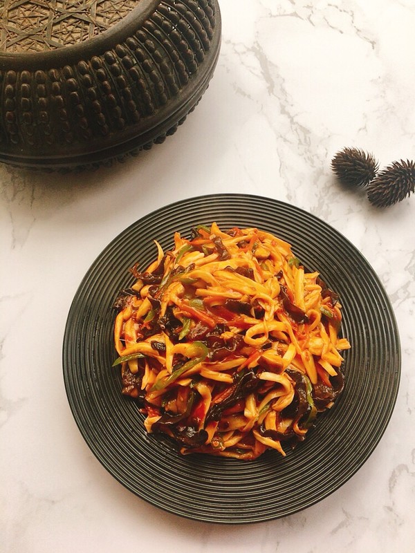 魚香杏鮑菇的做法-魚香味炒菜譜