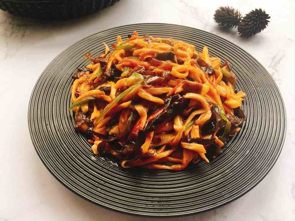 魚香杏鮑菇的做法-魚香味炒菜譜