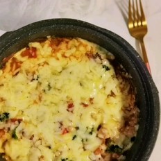 什錦雞肉芝士焗飯的做法-咸鮮味焗菜譜