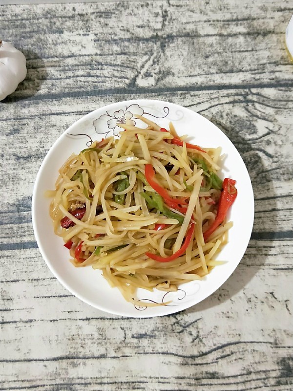 醋溜土豆絲的做法-家常味炒菜譜
