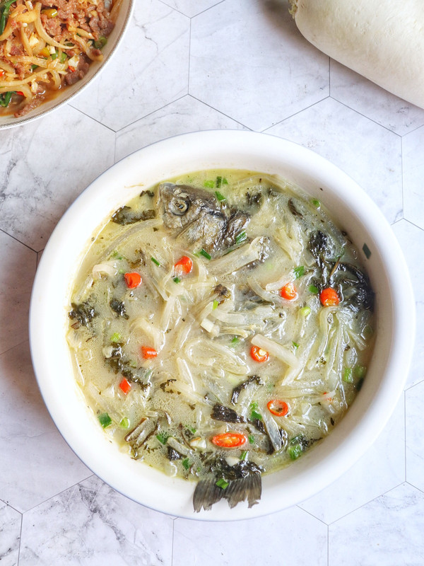 鯽魚白蘿卜絲湯的做法-家常味煮菜譜