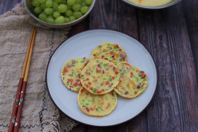 火腿雞蛋餅的做法-咸鮮味煎菜譜