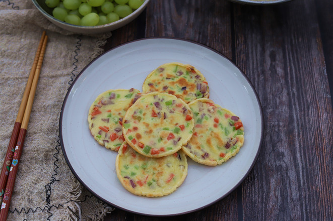 火腿雞蛋餅的做法-咸鮮味煎菜譜
