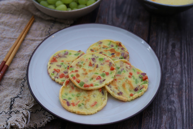 火腿雞蛋餅的做法-咸鮮味煎菜譜