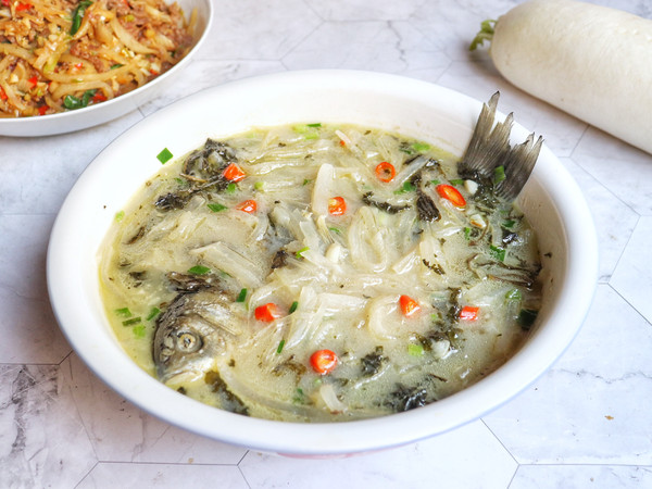 鯽魚白蘿卜絲湯的做法-家常味煮菜譜