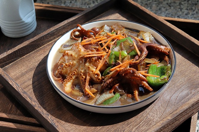 醬爆八爪魚的做法-咸鮮味炒菜譜