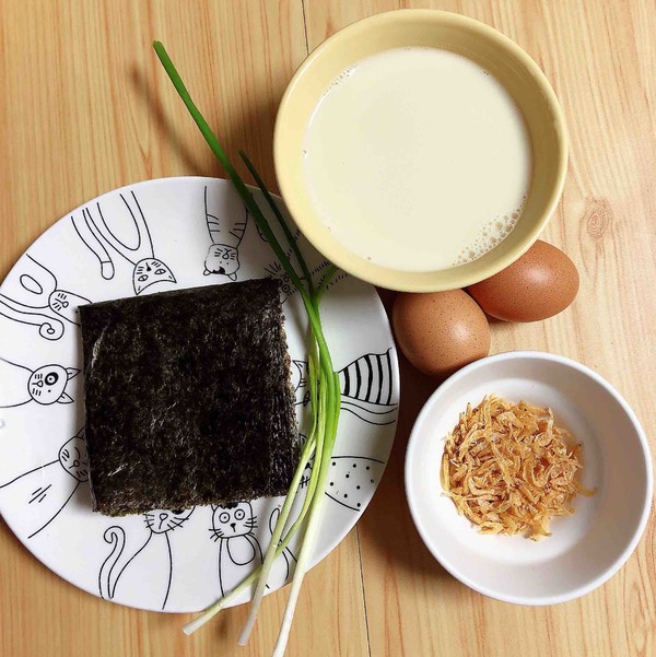 海米海苔豆漿蒸水蛋的做法-咸鮮味蒸菜譜