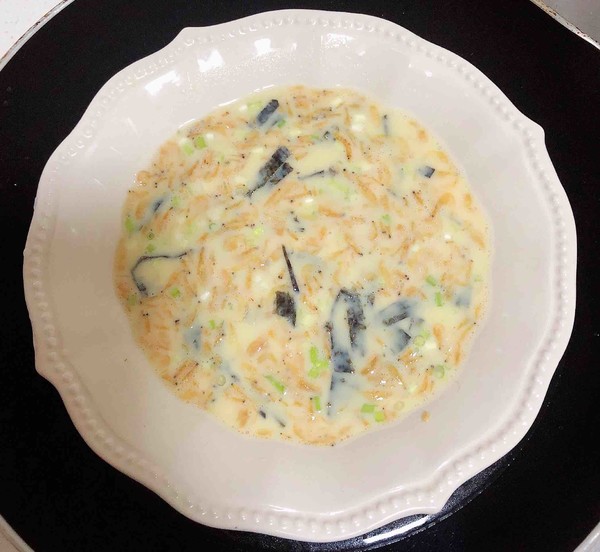海米海苔豆漿蒸水蛋的做法-咸鮮味蒸菜譜