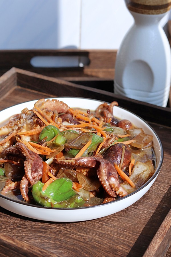 醬爆八爪魚的做法-咸鮮味炒菜譜