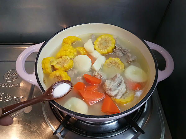 玉米荸薺排骨湯的做法-咸鮮味煲菜譜