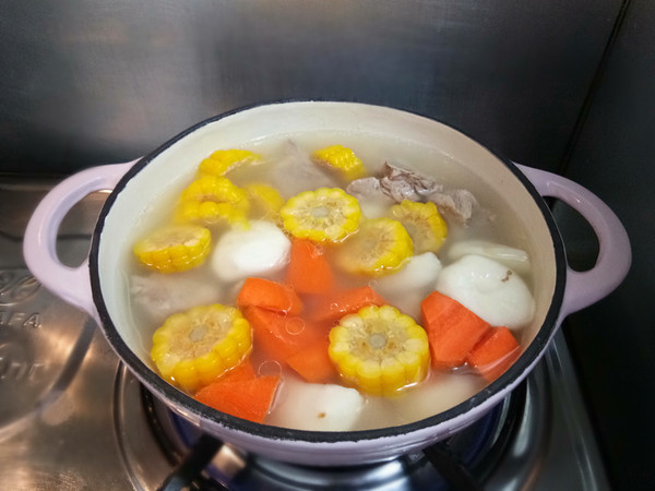 玉米荸薺排骨湯的做法-咸鮮味煲菜譜
