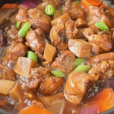 杏鮑菇燒雞腿的做法-咸鮮味燉菜譜