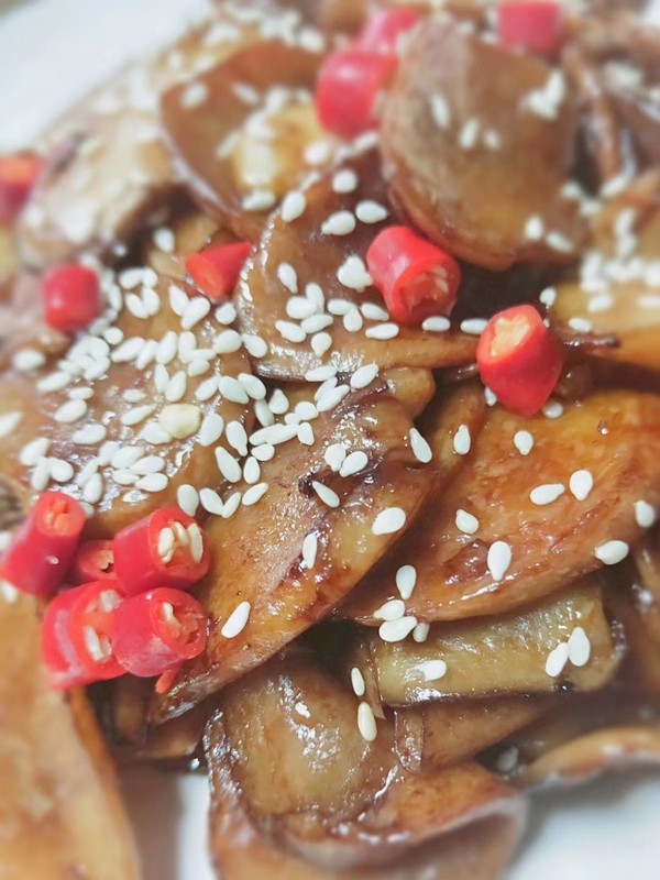 干煸杏鮑菇的做法-家常味干煸菜譜