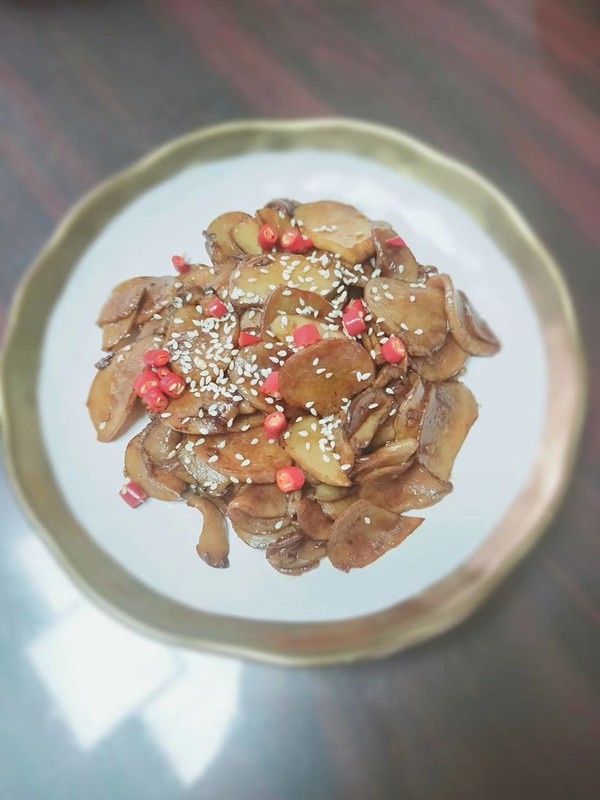 干煸杏鮑菇的做法-家常味干煸菜譜