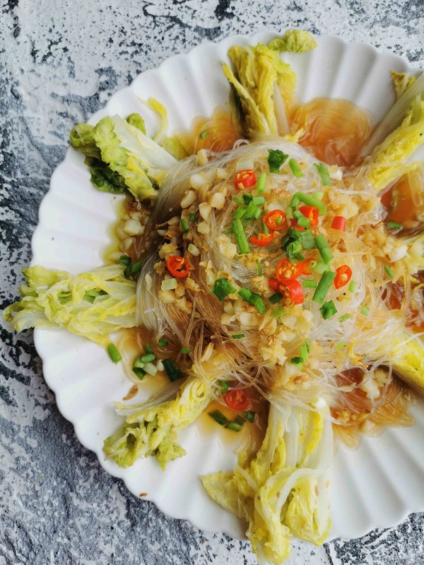 蒜蓉粉絲蒸娃娃菜的做法-蒜香味蒸菜譜