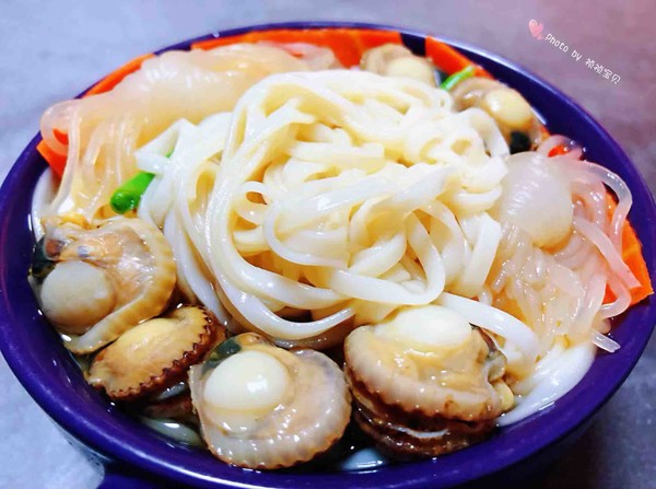 扇貝時蔬面的做法-咸鮮味煮菜譜
