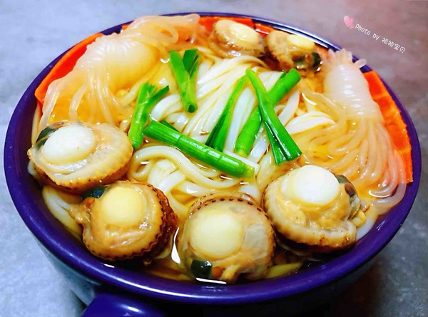 扇貝時蔬面的做法-咸鮮味煮菜譜