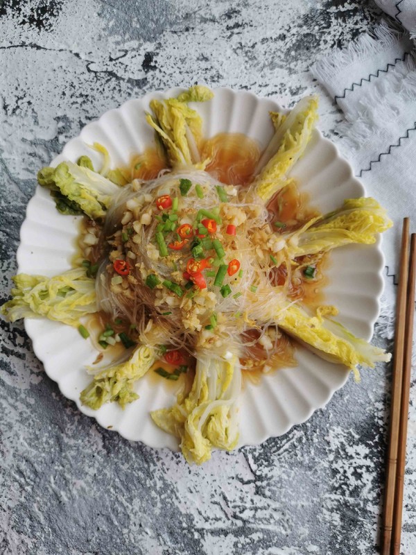 蒜蓉粉絲蒸娃娃菜的做法-蒜香味蒸菜譜