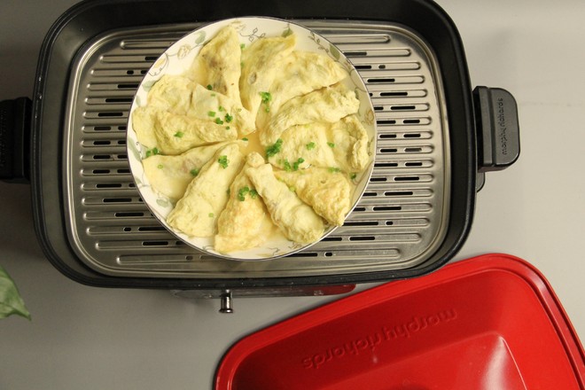 高湯蒸蛋餃的做法-咸鮮味蒸菜譜