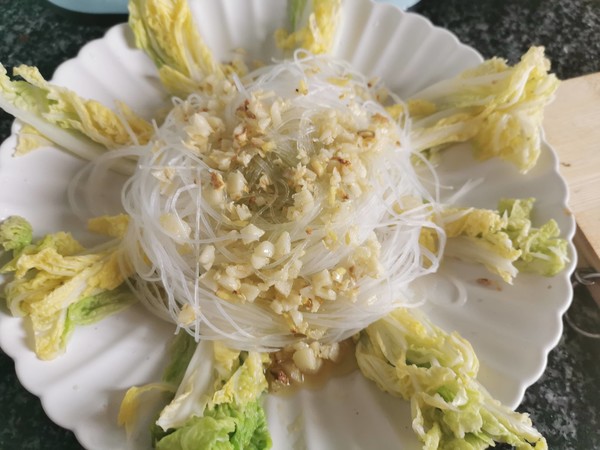 蒜蓉粉絲蒸娃娃菜的做法-蒜香味蒸菜譜