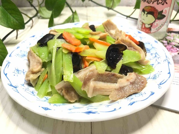 萵筍炒肚片的做法-家常味炒菜譜