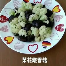菜花燒香菇的做法-家常味燒菜譜