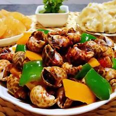 彩椒辣醬炒花螺的做法-香辣味炒菜譜