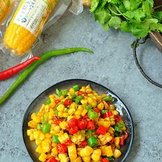 青辣椒炒玉米的做法-香辣味炒菜譜