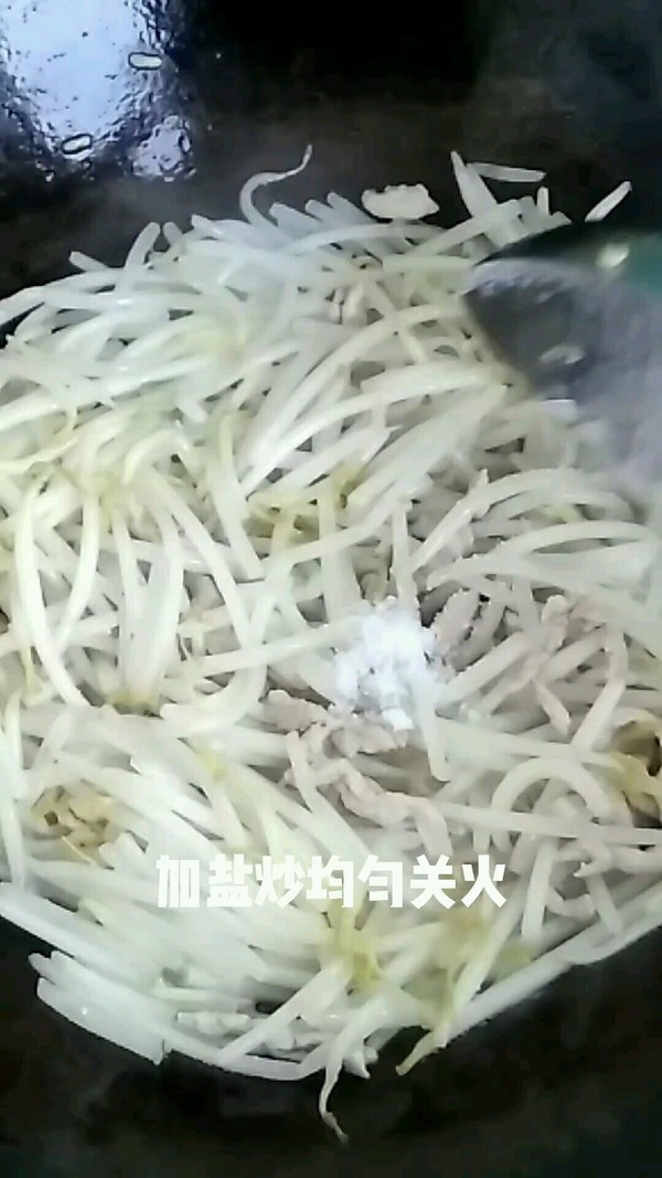肉絲炒豆芽菜的做法-咸鮮味炒菜譜