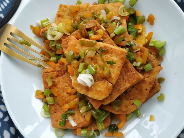 香煎北豆腐的做法-家常味煎菜譜