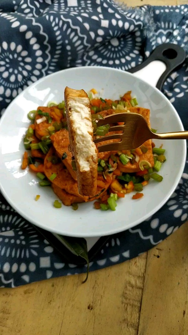 香煎北豆腐的做法-家常味煎菜譜