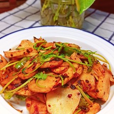 香辣醬炒洋姜的做法-香辣味炒菜譜