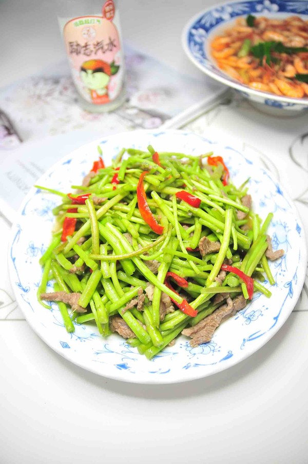 蘆蒿炒肉絲的做法-家常味炒菜譜