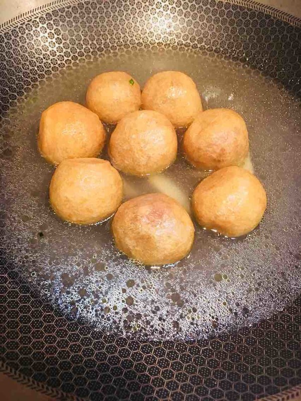 紅燒油面筋塞肉的做法-家常味燒菜譜