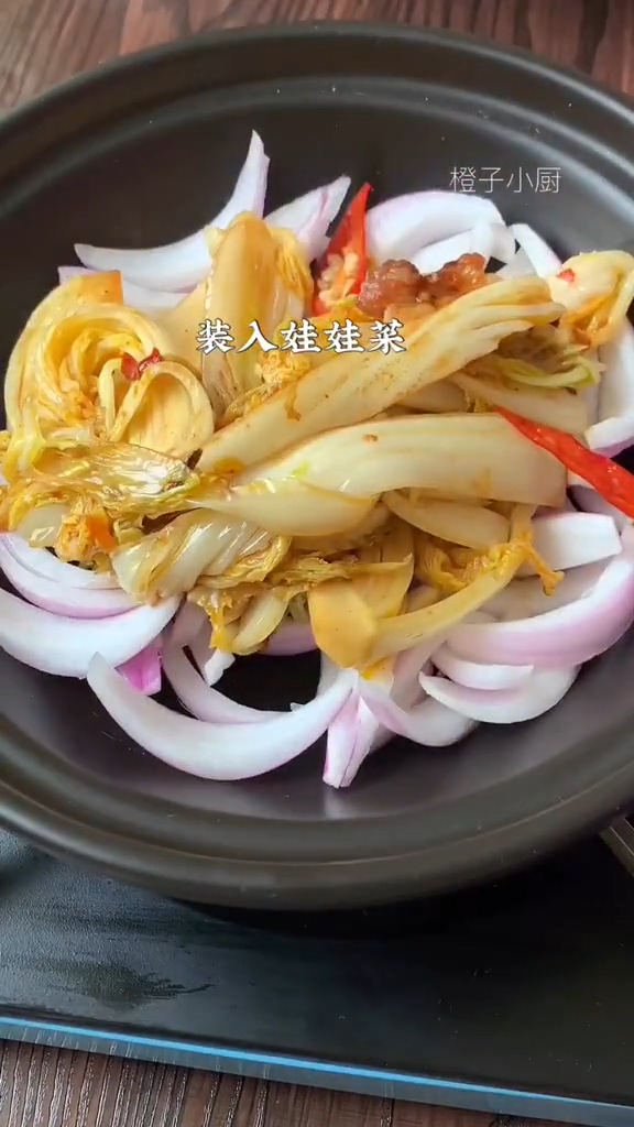 干鍋娃娃菜的做法-咸鮮味炒菜譜