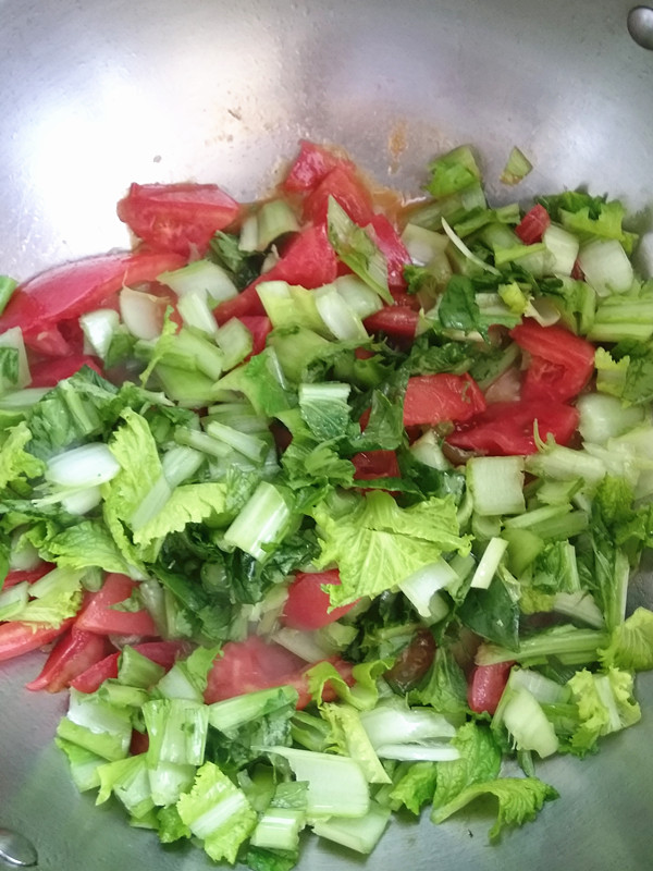 西紅柿炒小白菜的做法-家常味炒菜譜