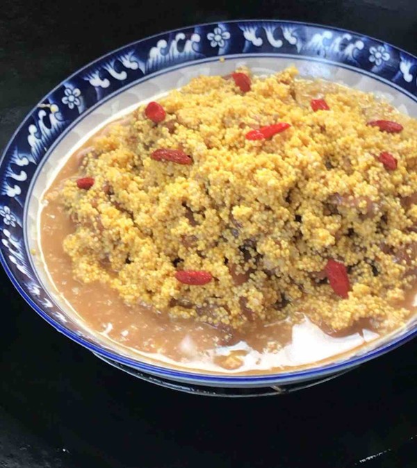 小米蒸雞肉的做法-家常味蒸菜譜